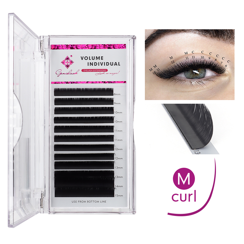 Best of GENIELASH M Curl Eyelash Extension 0.07 / 0.10 8-15mm Mixed Individual Eyelashes Mink Volume Lash Extensions Natural Cilios 12rows Reviews & Tips