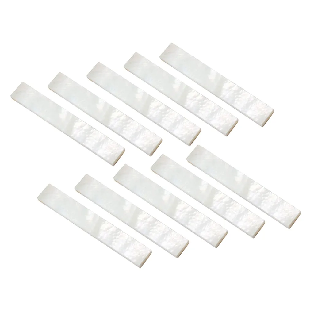 10 X White Mother Of Pearl Shell Inlay Blank For Guitar Fingerboard, Mandolin, Banjo, Ukulele DIY Parts