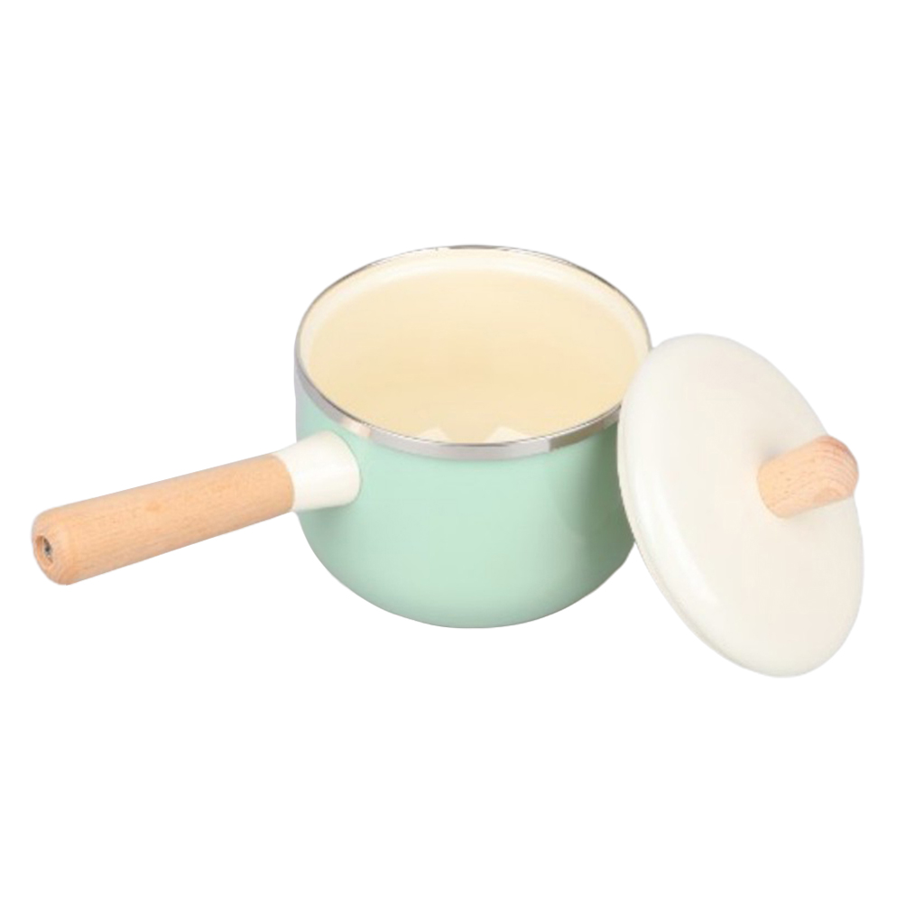 Enamel Milk Saucepan Milk Pan Pot, Portable Soup Pot Cooking Tool Non-stick Milk Pot Mini Sauce Pan Stockpot Kitchen Utensils