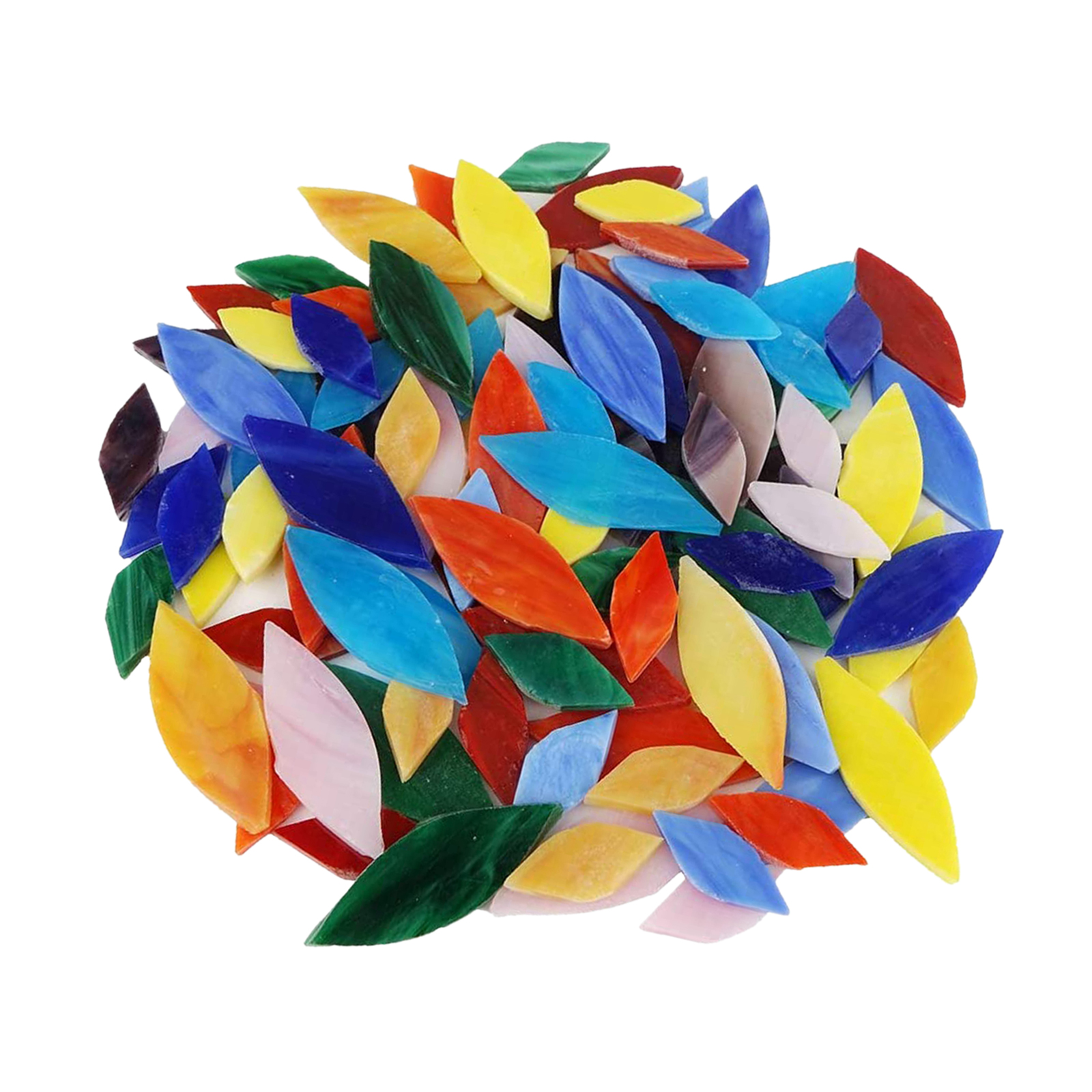 100 Pieces Assorted Colors Petal Mosaic Tiles for Art Crafts Decoration