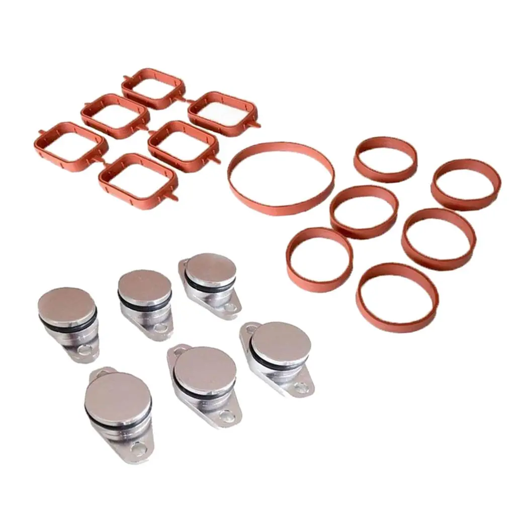 Intake Manifold Gaskets Swirl Flap Replacement Set + O-ring for BMW