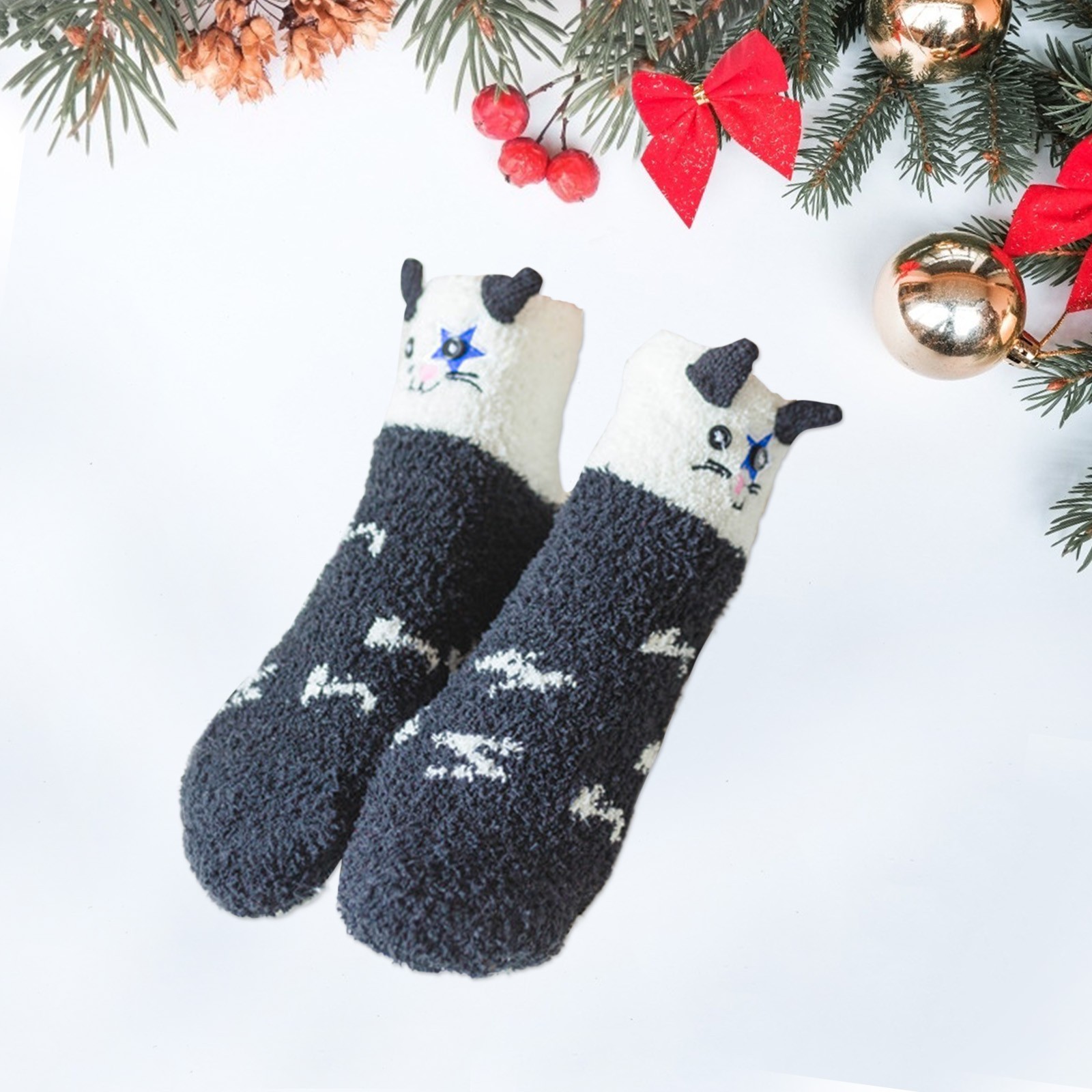 女性のクリスマスプリントソックスかわいい暖かい快適な靴下ホームソックス快適なストリートスタイルクリスマスの靴下 靴下 Aliexpress