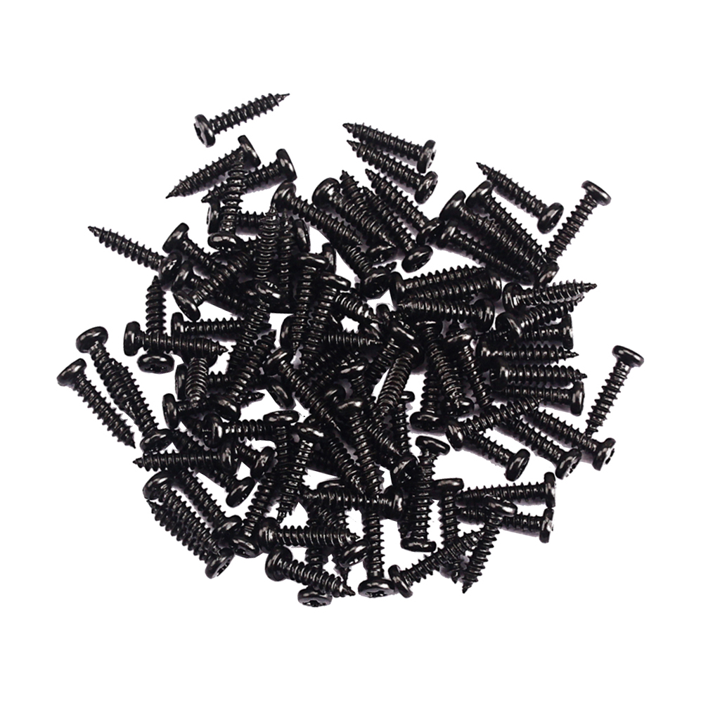 Tooyful 100 Pieces Iron Tuning Peg Tuner Mounting Screws for Guitar Bass Ukulele Mandolin Universal Parts 11 x 2.2mm