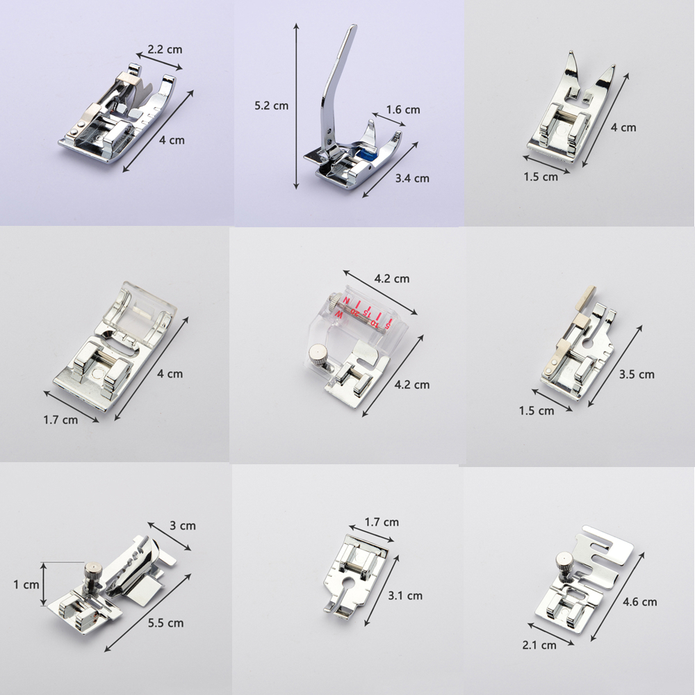Набор прижимных лапок для плетения слепых стежков, детали, оверлок,  линейка, аксессуары для швейной машины Brother Singer | AliExpress