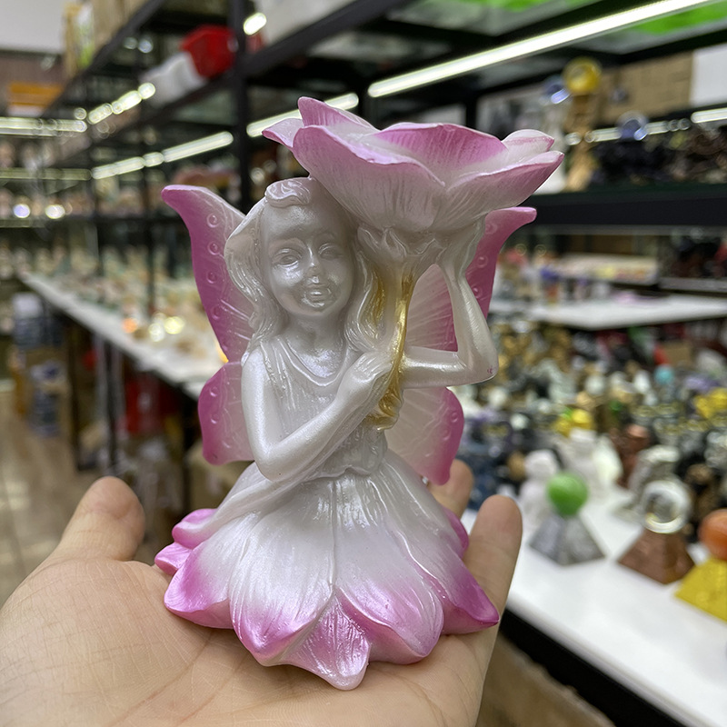 estátua em forma de flor de suporte para escultura de decoração para estatueta colecionável