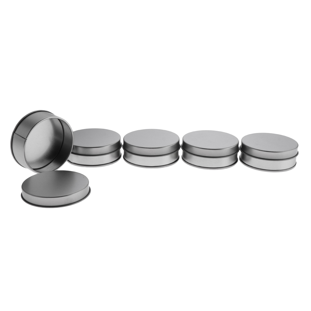 5 Count Tinplate Cans Makeup Cosmetic Cream Candles Tins Powder Containers DIY Crafts Tea Lip Balm Box Case