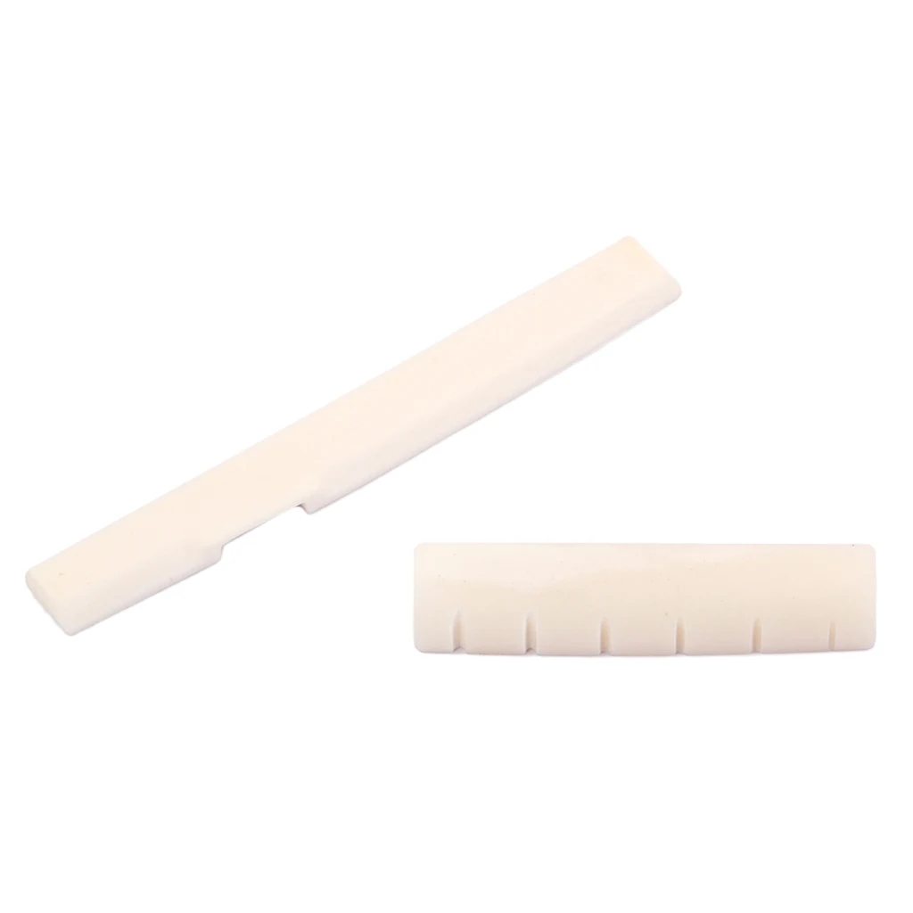 Slotted Classical Guitar Bone Nut Saddle for 6 String Classical Guitar Parts