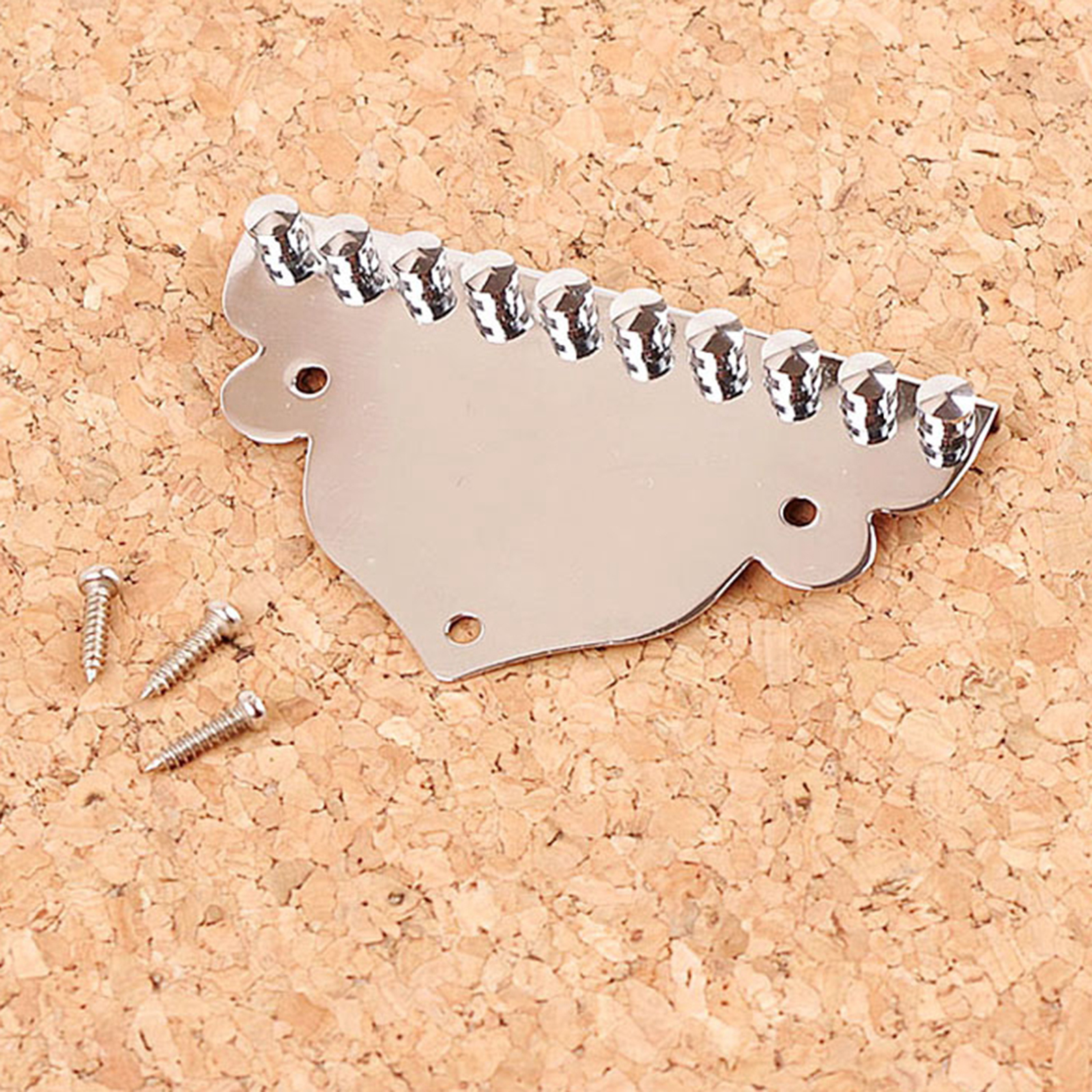 70.5 x 42 mm Chrome Plated Metal 10 String Mandolin Guitar Tailpiece Silver
