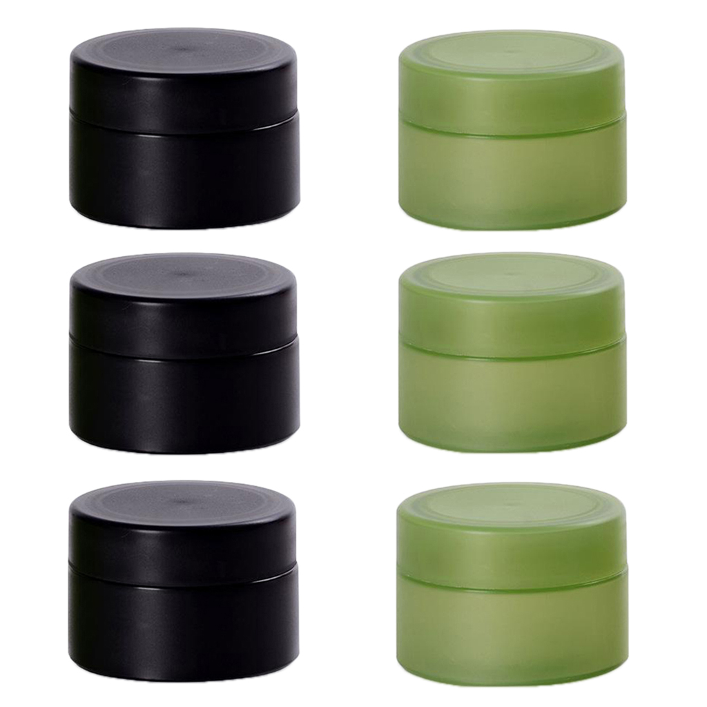 3 Pcs 50 Grams Small Refillable Plastic Containers Jars w/Inner Liners Travel Cosmetic Lotion Aloe Vera Creams Salves Storage