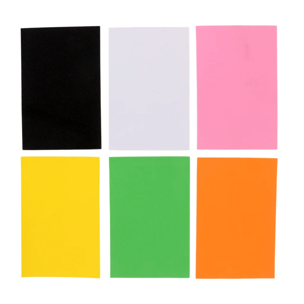 6 Pcs 2mm Colored Fly Tying EVA Foam Sheet Square Paper Fly Tying Materials Crafts for Fly Fishing