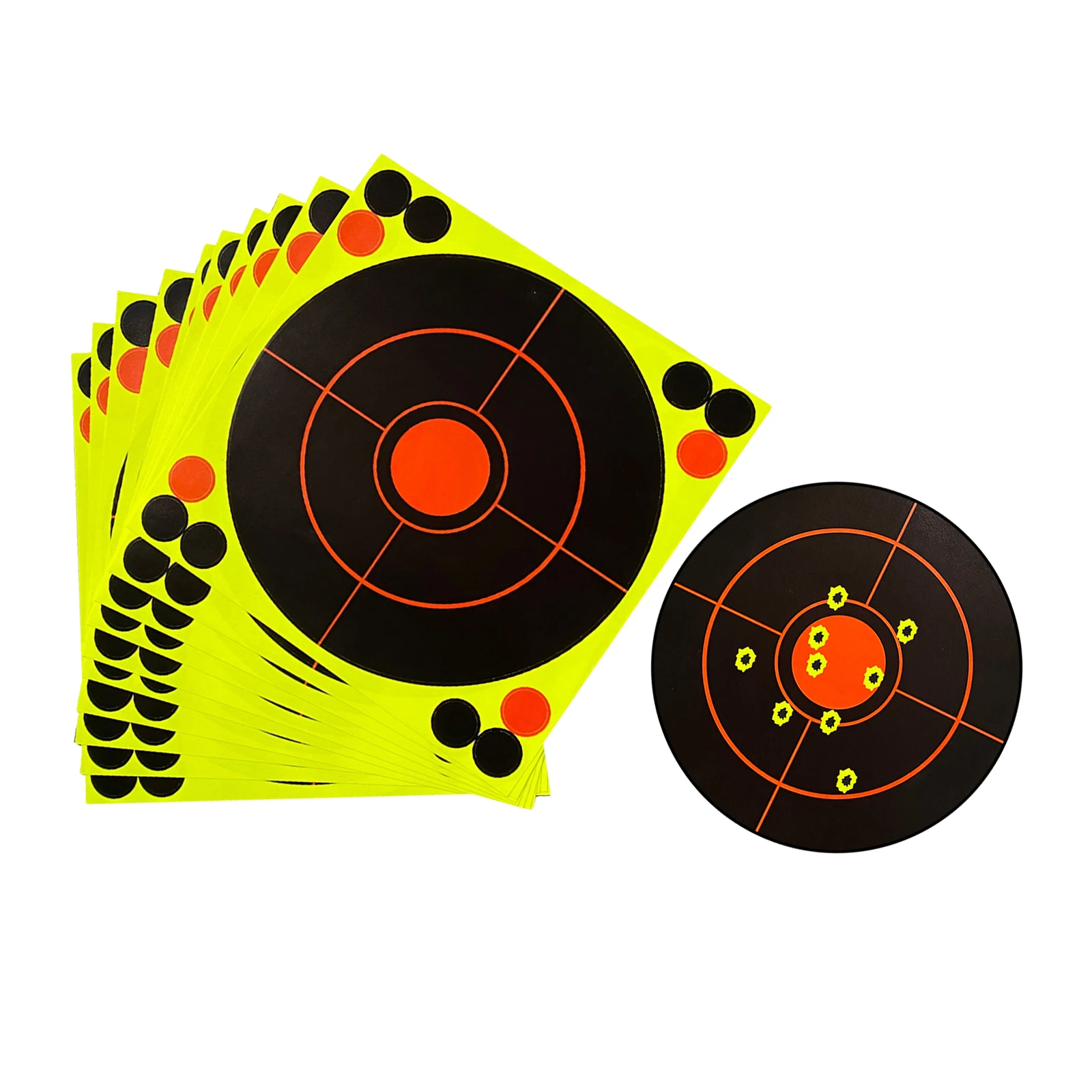 10Pcs 8``  Paper Target Archery Splatter Targets Aim Object Stickers