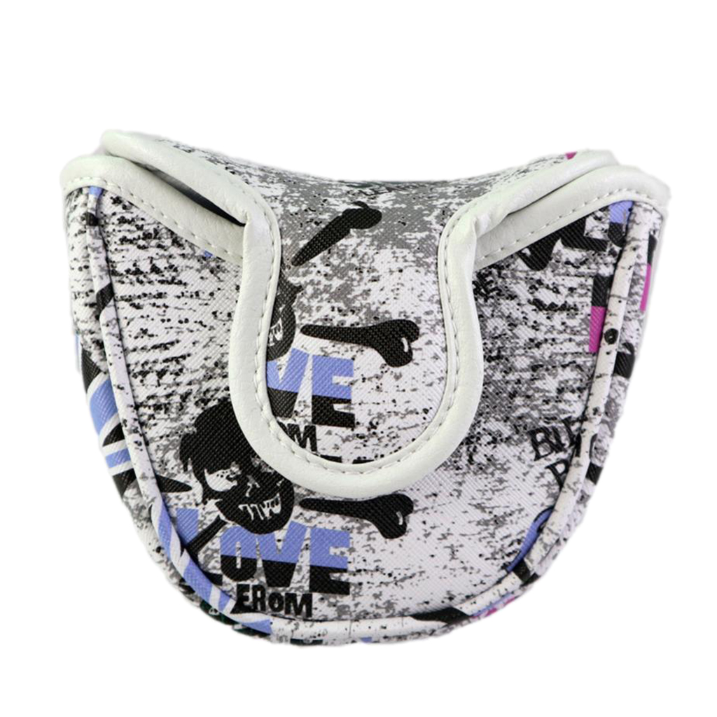 Magnetic Skull Golf Mallet Head Covers Retro Center Putter Headcover Protector