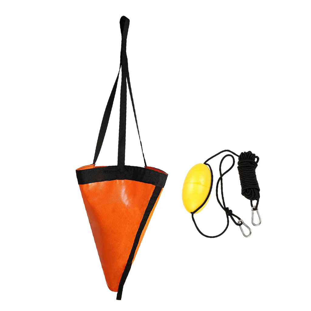 Sea Anchor Drogue Driftting Brake w/ 24inches 60cm Rope for 21ft / 6.2m boat