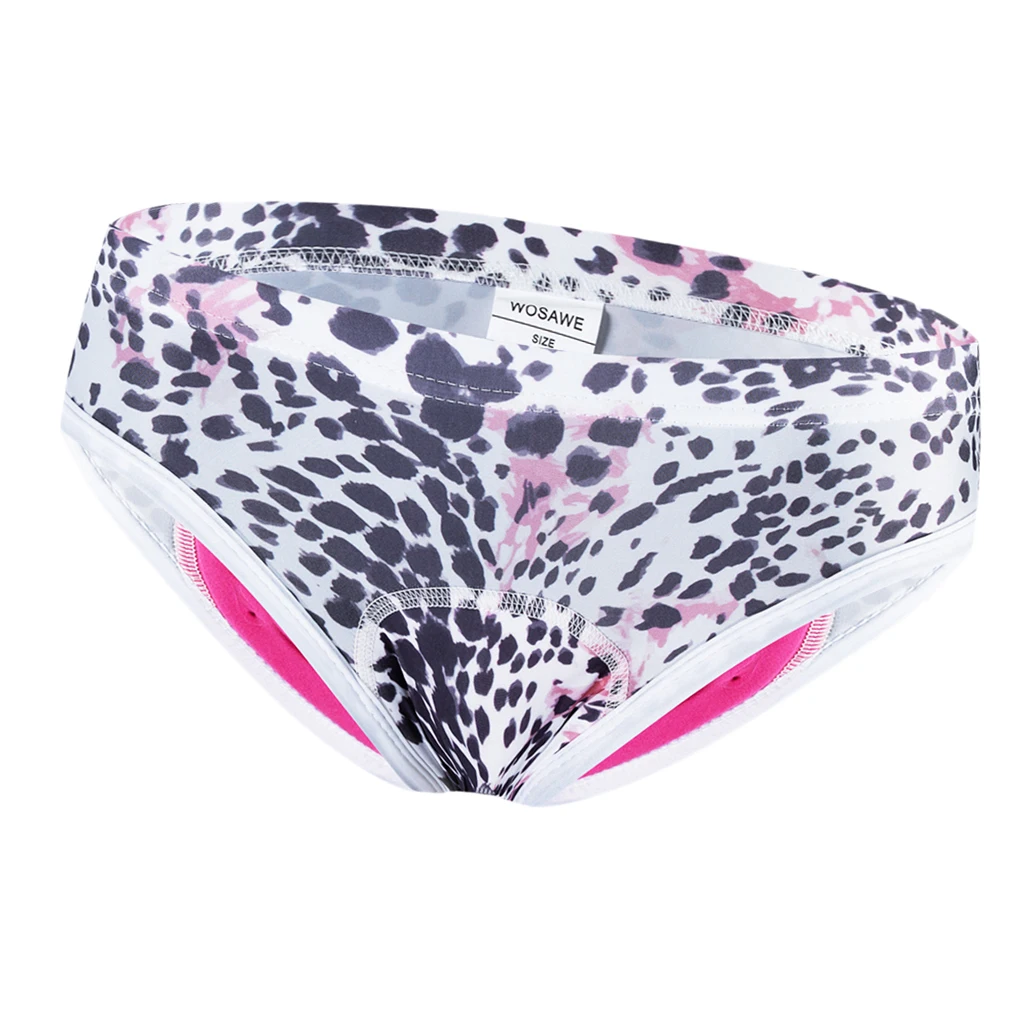 Leopard Design Women's Cycling Underwear Breathable Cycling Briefs S