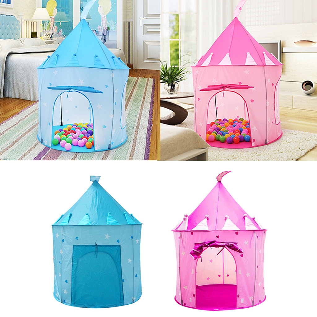 Girls Fairy  Up Play Tent Children Kids Castle Play House Toy Pink/Blue