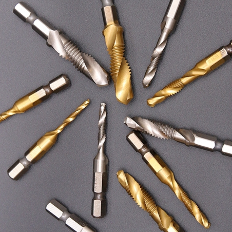 High Speed Steel Hexagonal Shank Composite Screw Tap / Triad Multifunctional Screw Tap High Speed Steel Hexagonal Shank Composite Screw Tap / Triad Multifunctional Screw Tap