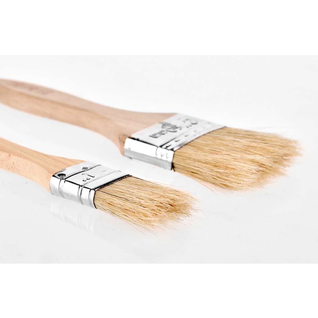 2pcs Pastry Brushes Set with Boar Bristles and Hardwood Handles, Grill BBQ Sauce