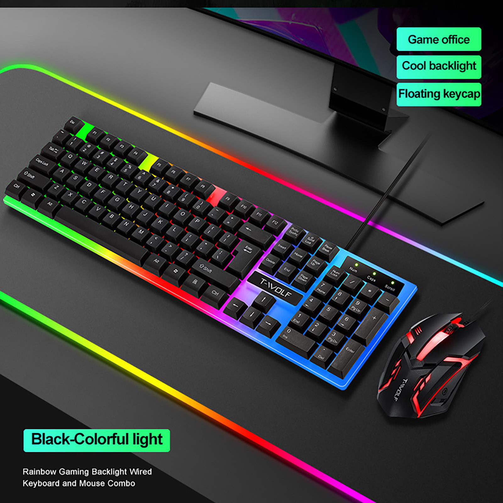 led light gaming keyboard