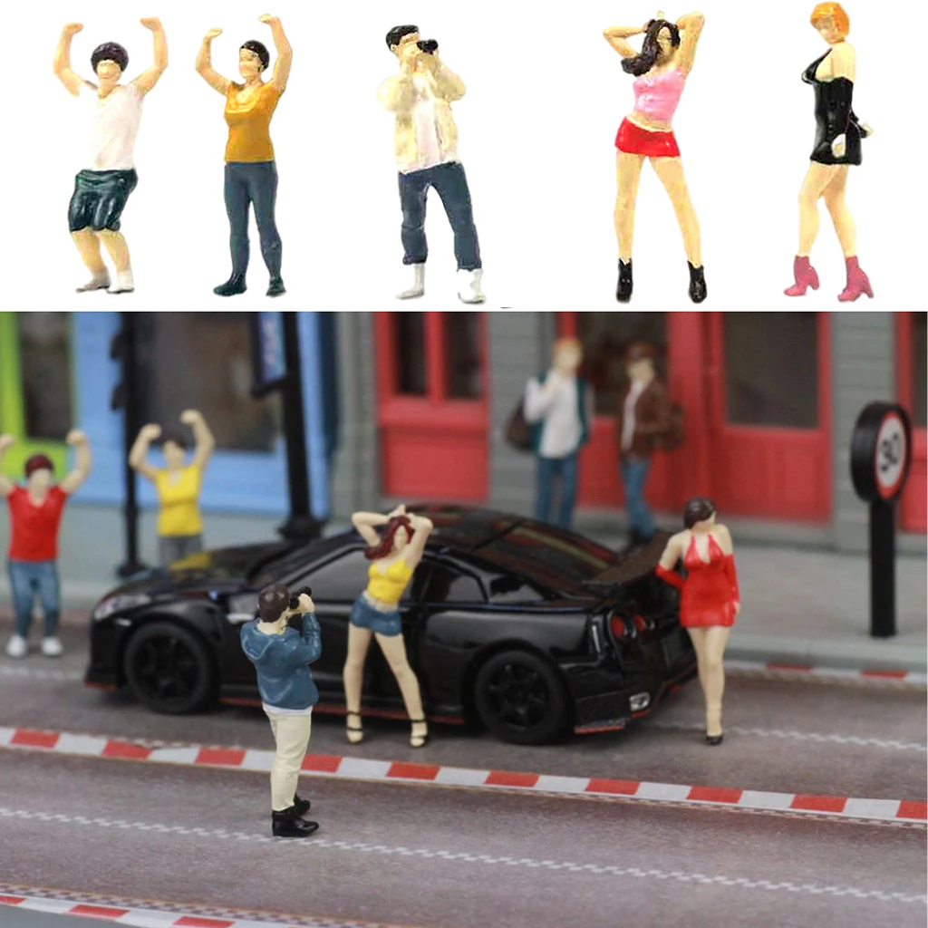 1/64 S Scale Hand Painted Street Scenes Figures Character Toys Accessory