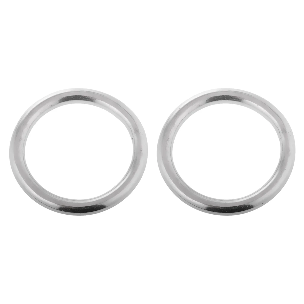 2pcs/set O-Ring Nickel Plate Steel Rings, Multi-Purpose O Ring for DIY
