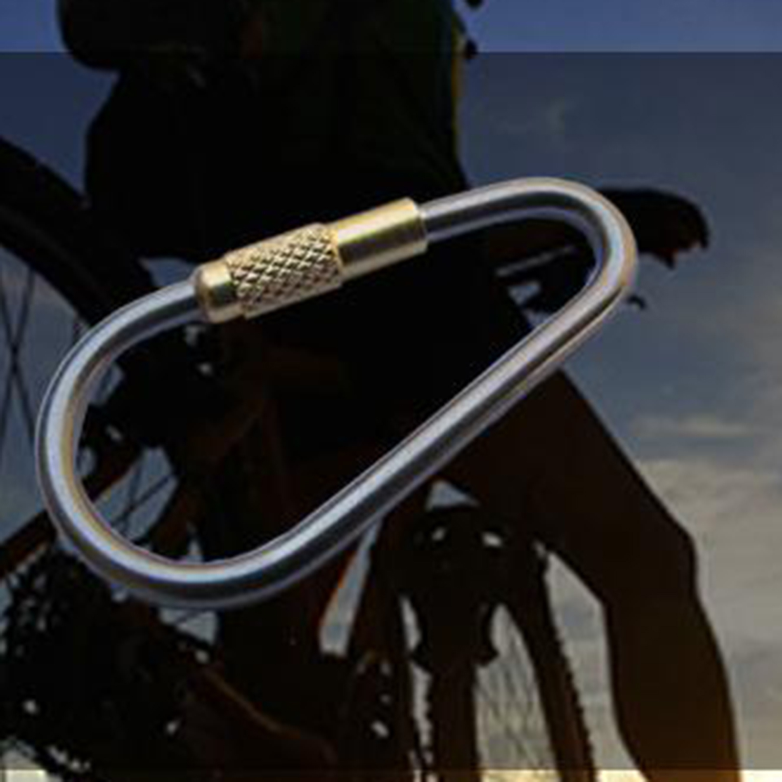 Screw Locking Carabiner Clips Small Titanium Alloy D-Ring Hooks, Dog Leads,
