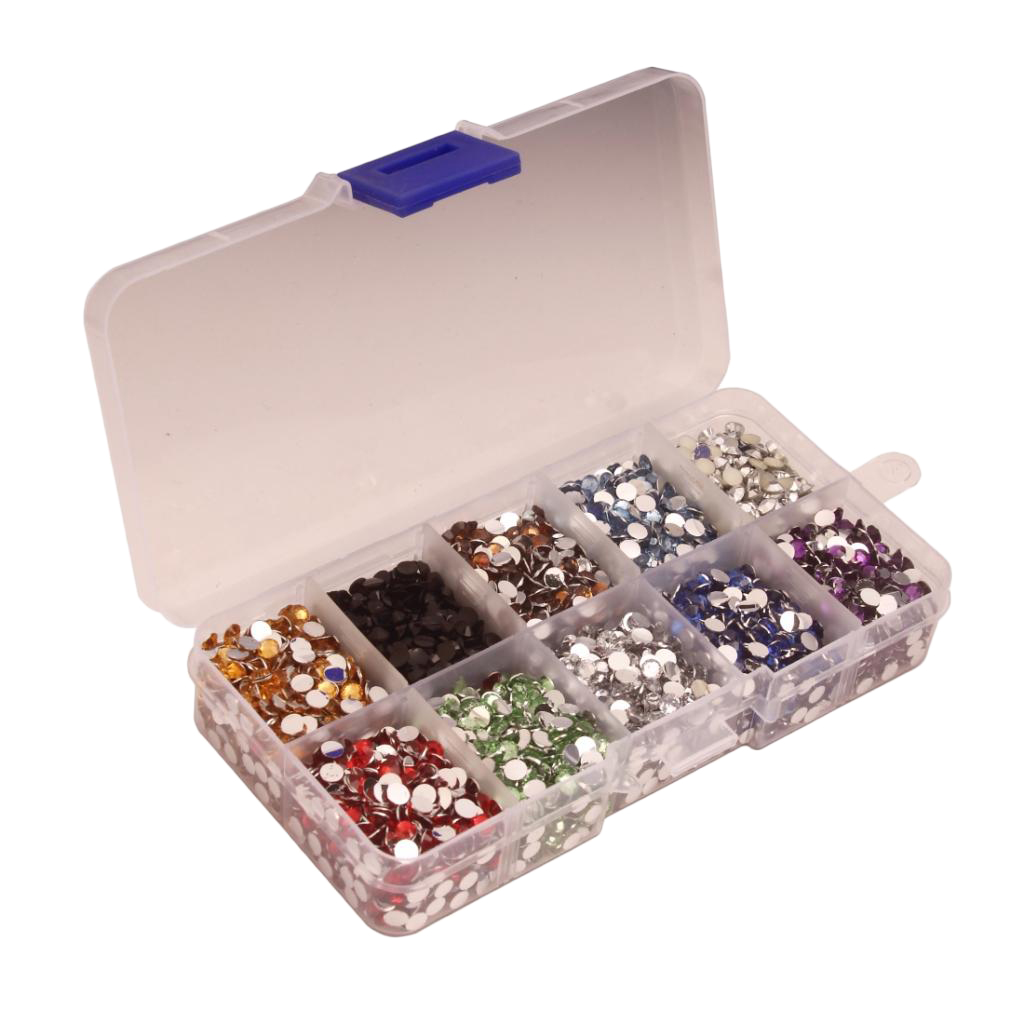 9000Pcs Nail Crystals Flatback Rhinestones Round Beads Flatback Glass Charms Gem Stones for Crafting