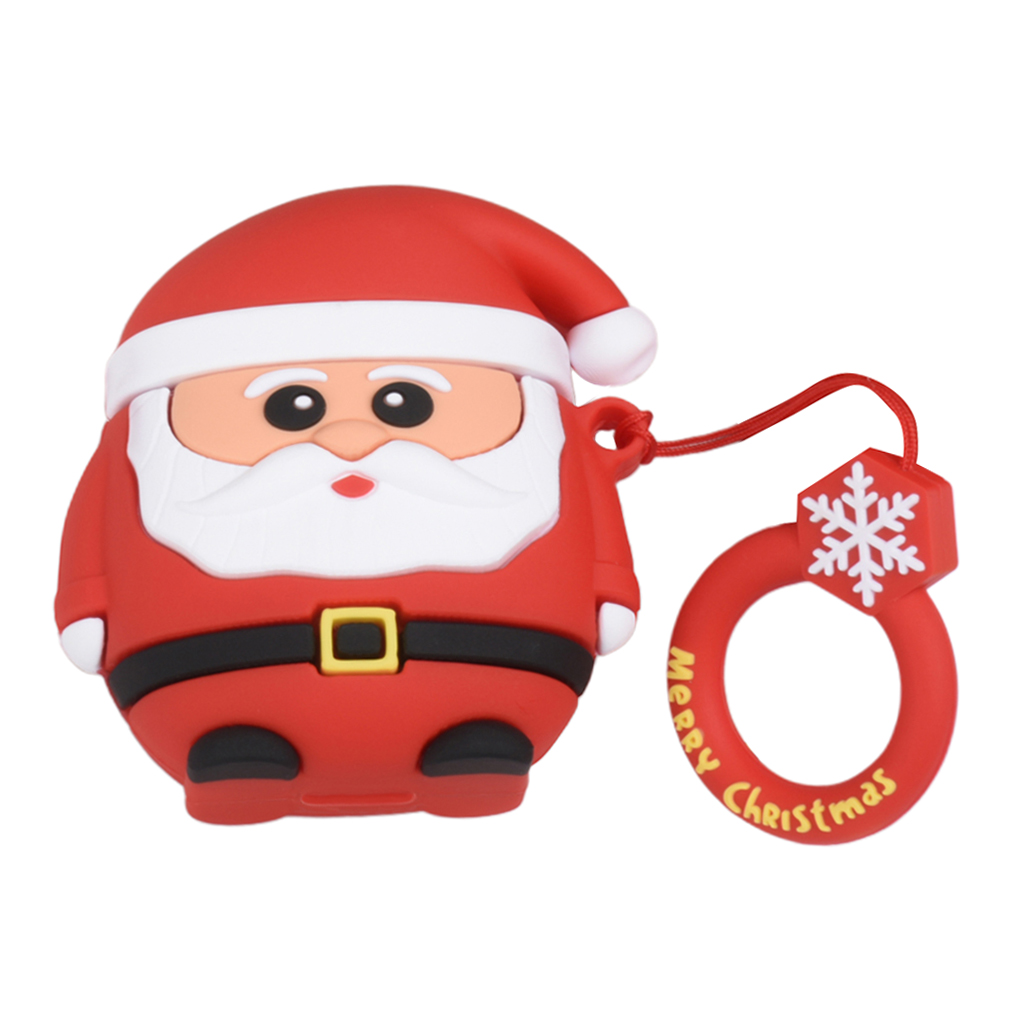 Newest Merry Xmas Gift Silicone Santa Case For Apple  Earphone Cover