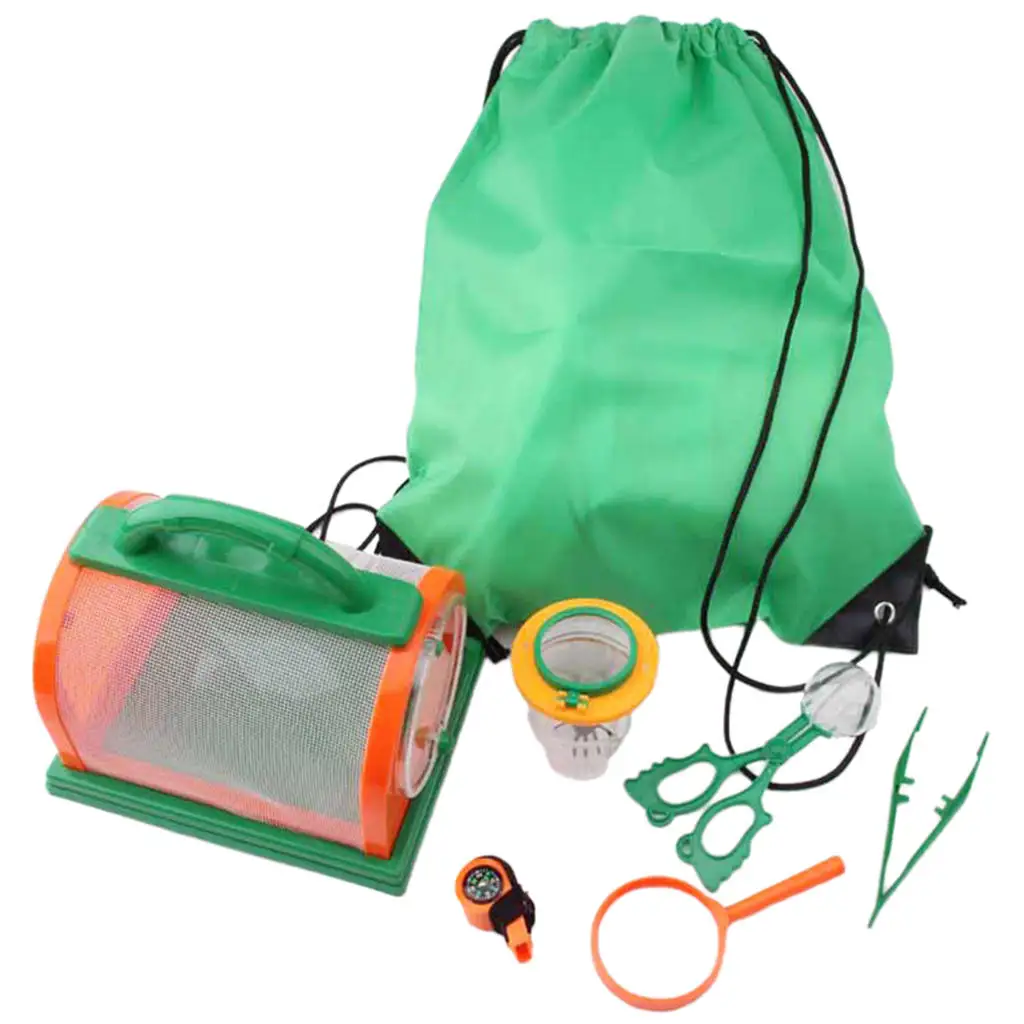 7Pcs Outdoor Exploration Insect Net Adventure Insect Catching Kit Set Children Educational Science Equipment