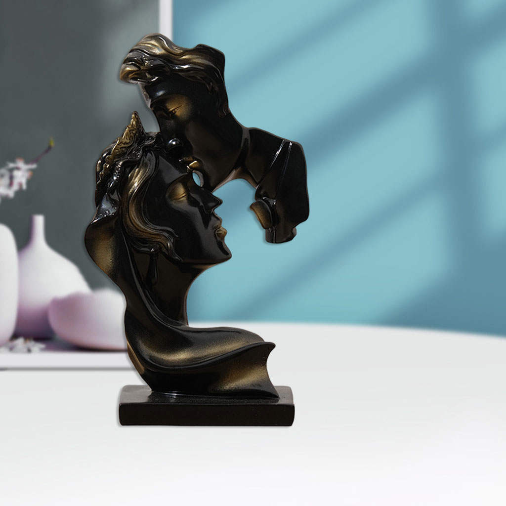 Romance Couple Statue Figurine Kissing Forehead Affectionate Couple for Wedding Gifts
