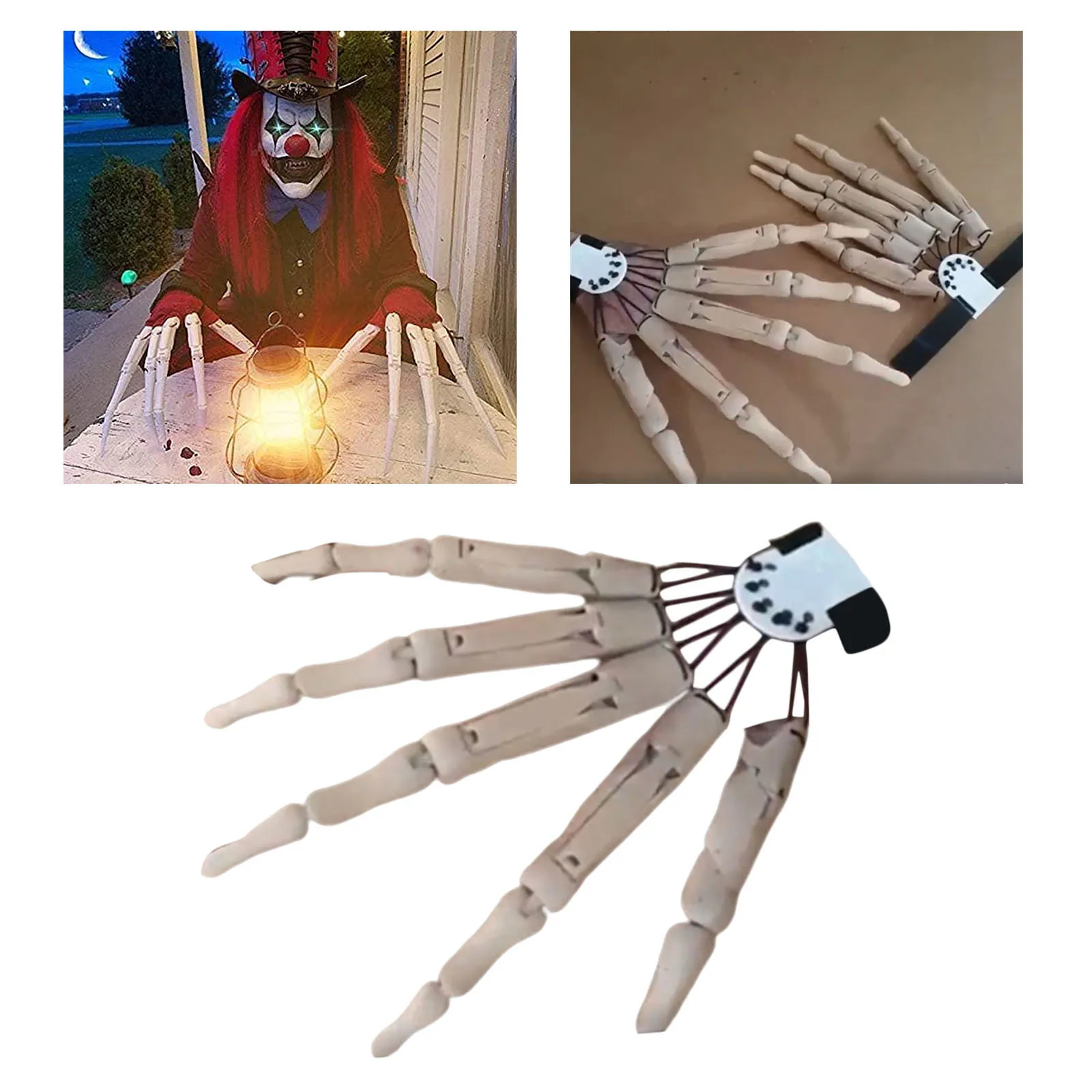Emulsion Halloween Articulated Fingers Flexible Joint Bend/Stretch Freely Horrible Atmosphere Dress Finger Extensions Cosplay