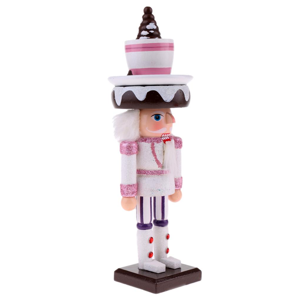 25cm CAKE NUTCRACKER SOLDIER STATUE PUPPET DOLL TOY XMAS HOME DECOR ORNAMENTS