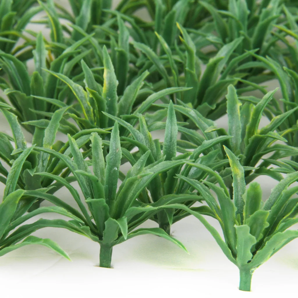 50pcs Green Scenery Landscape Model Sword Grass 1/60-1/75 Artificial Landscape Grass Fake Garden Grass Dollhouse Decoration