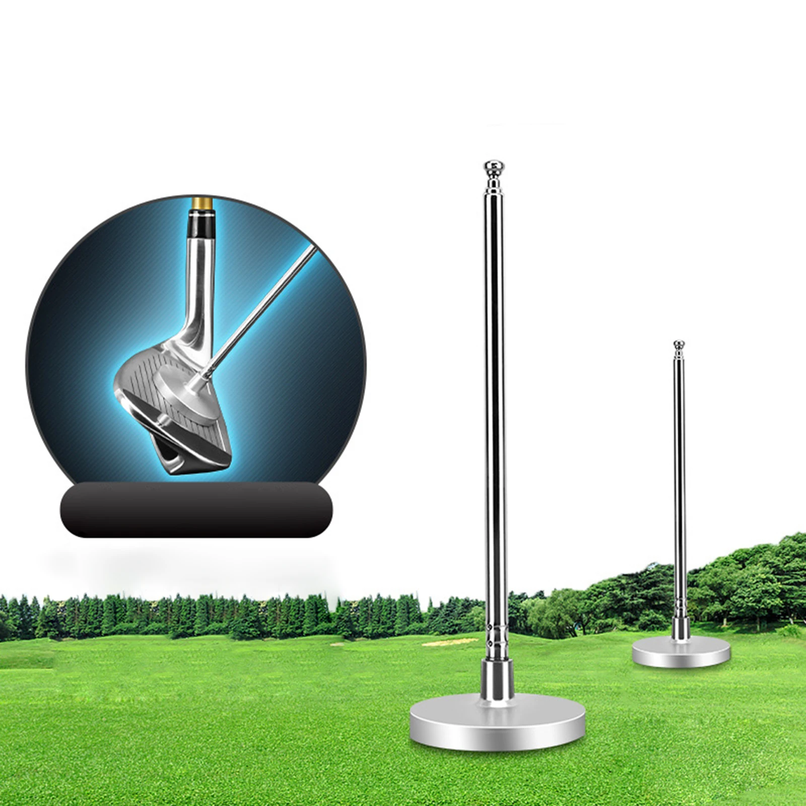 Aluminium Golf Cutting Rod Direction Indicator Magnetic Golf Club Alignment Rods Golf Swing Training Aids Rod Accessories