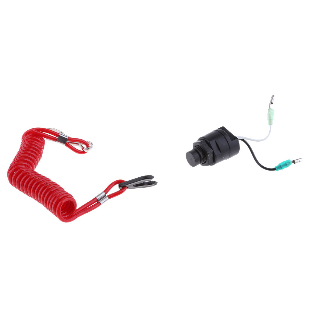 MagiDeal Universal Plastic Marine Boat Engine Stop Tether Switch Lanyard Kit for Kayak Canoe Boat Dinghy Yachts Accessories