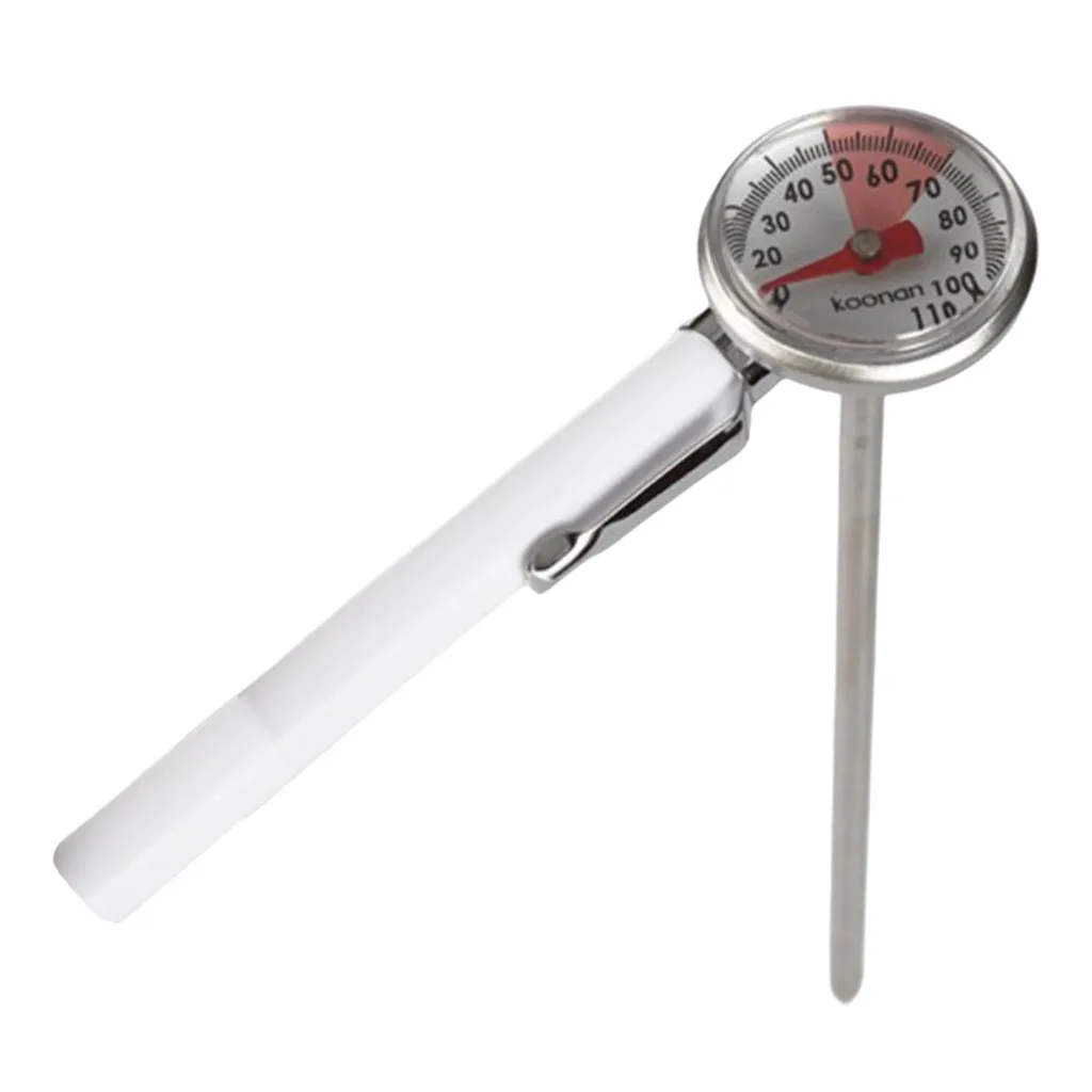 Stainless Steel Kitchen Thermometer Deep Fry Thermometer Probe Milk Frothing Cooking Thermometer