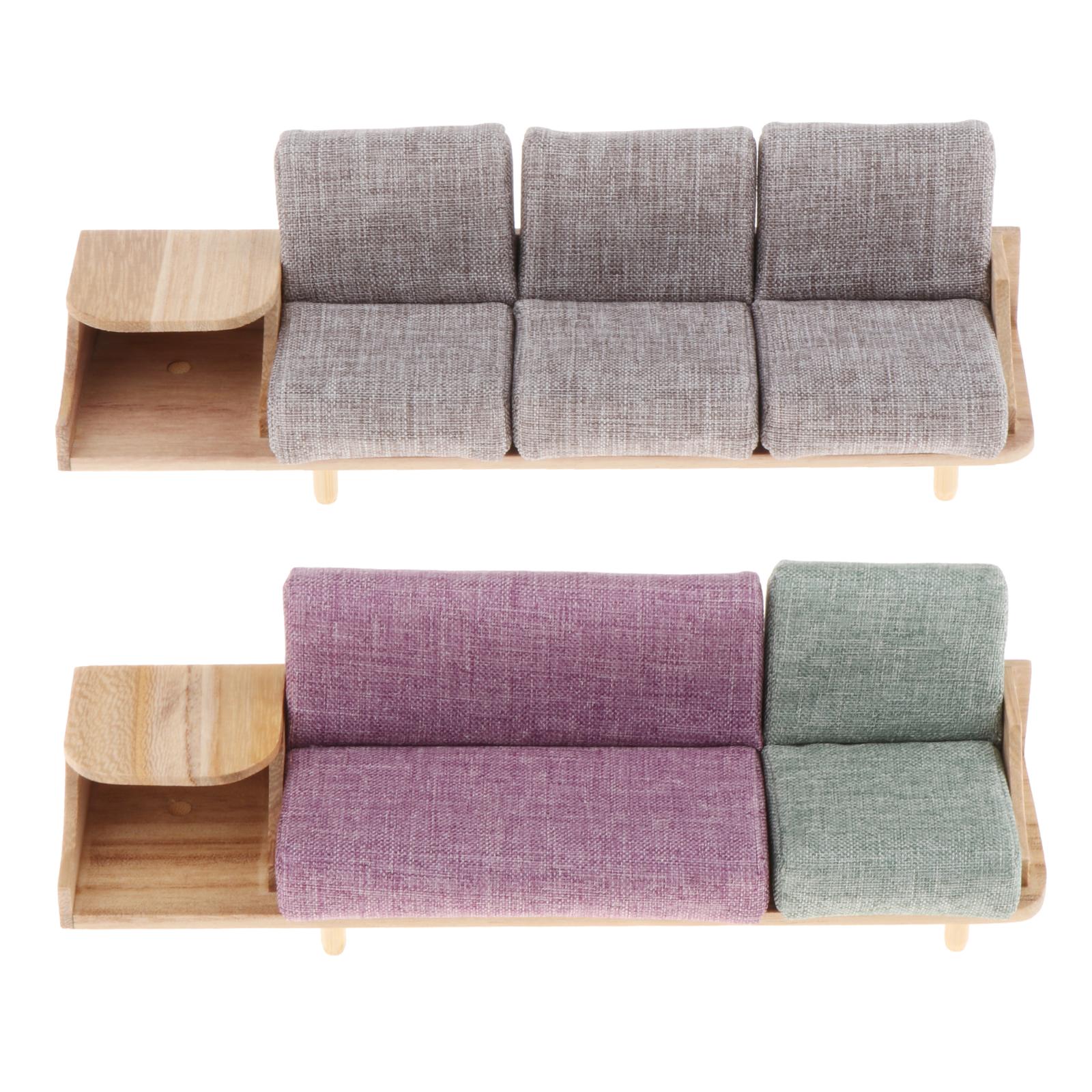 Dollhouse Furniture 1/12 Mini Sofa Cabinet Miniature for Doll House Decor