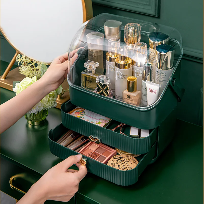 Makeup Organizers comfortable Fashion Acrylic Cosmetic Box Transparent Makeup Jewelry Drawer Home Storage Boxs Multifunctional Travel Cosmetic Organizer Makeup Organizers near me