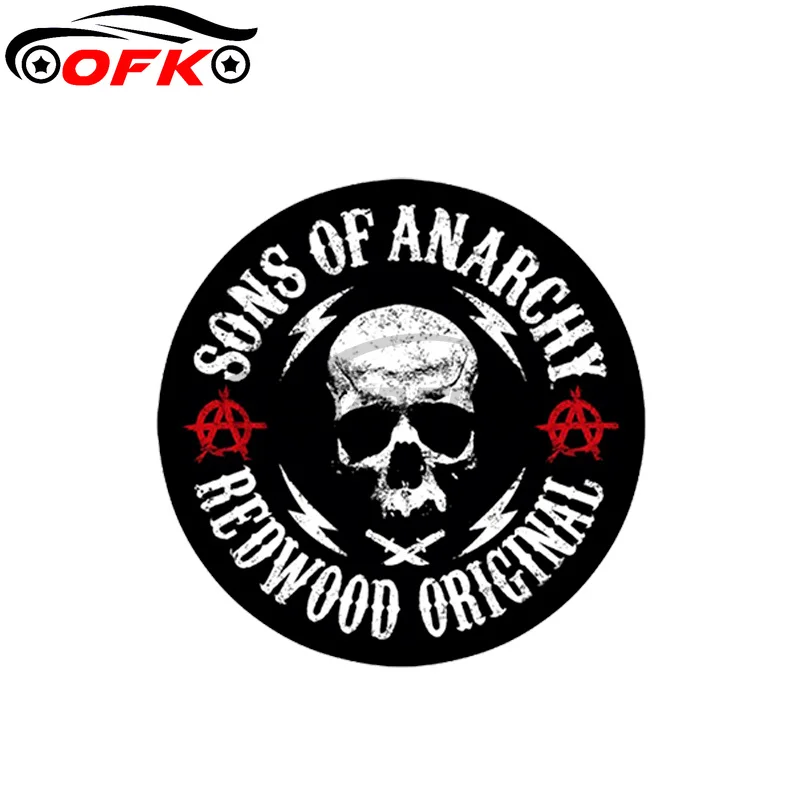 car stickers OFK  Personalized Jump Time Son of Anarchy Auto Parts Decal, Waterproof and Sunscreen Repair Trunk Decoration Sticker13*13CM funny car decals