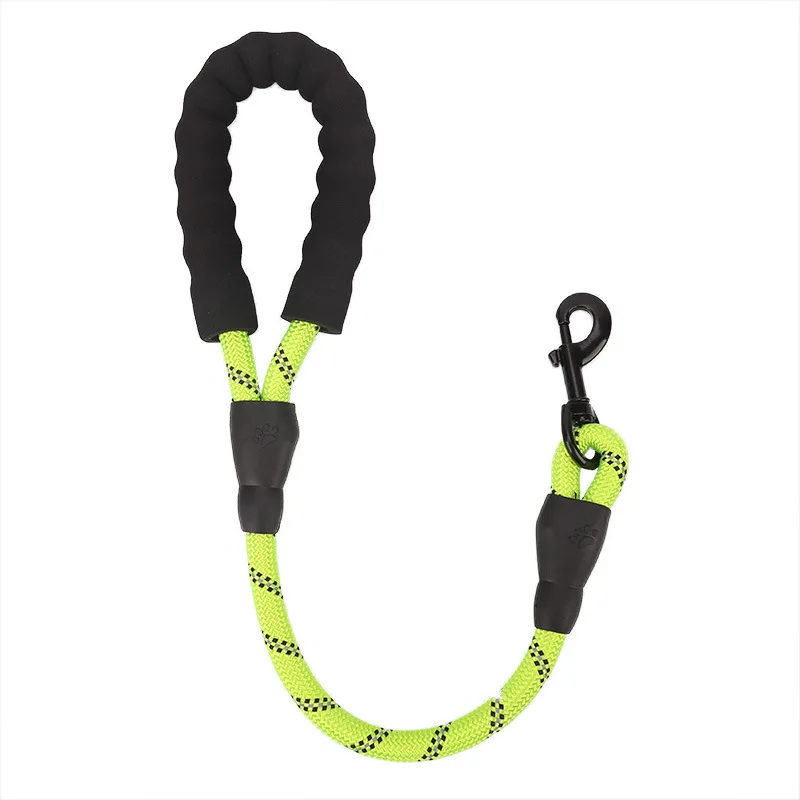 Dog Leash Reflective Short Leashes for Large Dogs Walking Explosion-proof Dog Walker Soft Handle Big Dogs Leashes Pet Supplies