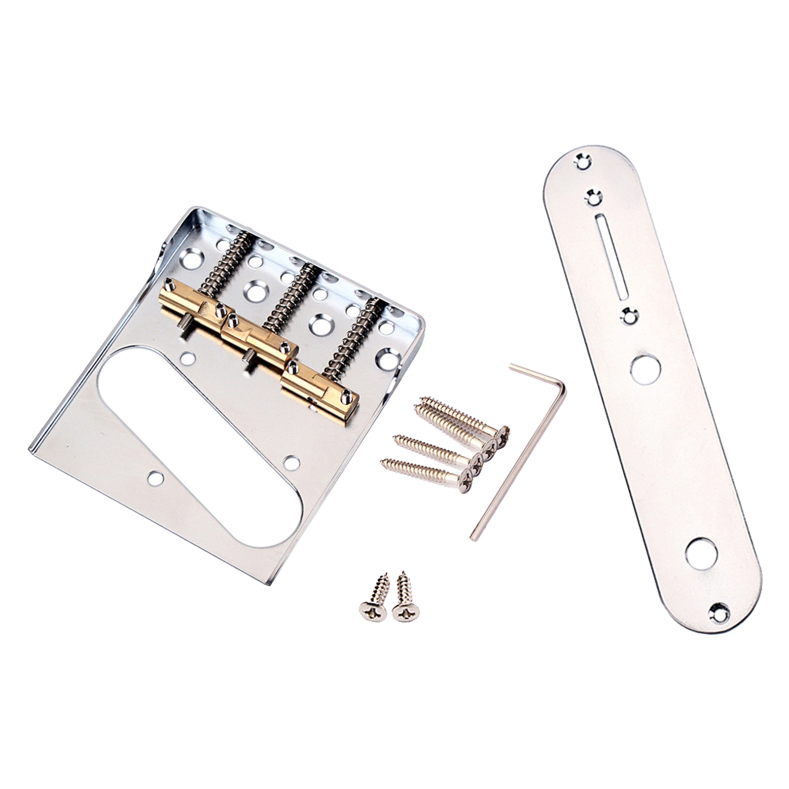 Chrome Vintage Guitar Bridge and Bridge Parts For TL-Style Electric Guitar