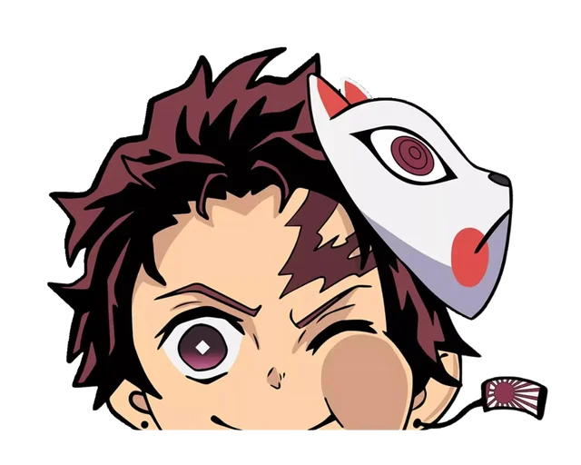 Surprised Tanjiro Kamado Anime Sticker - Demon Slayer Sticker