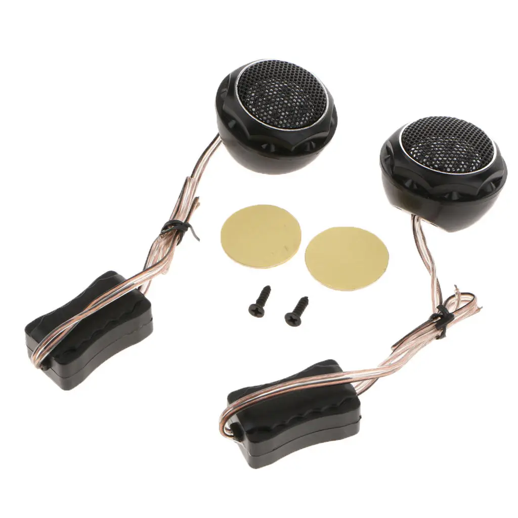 2x Premium Component Speaker System Titanium Dome Car Tweeters