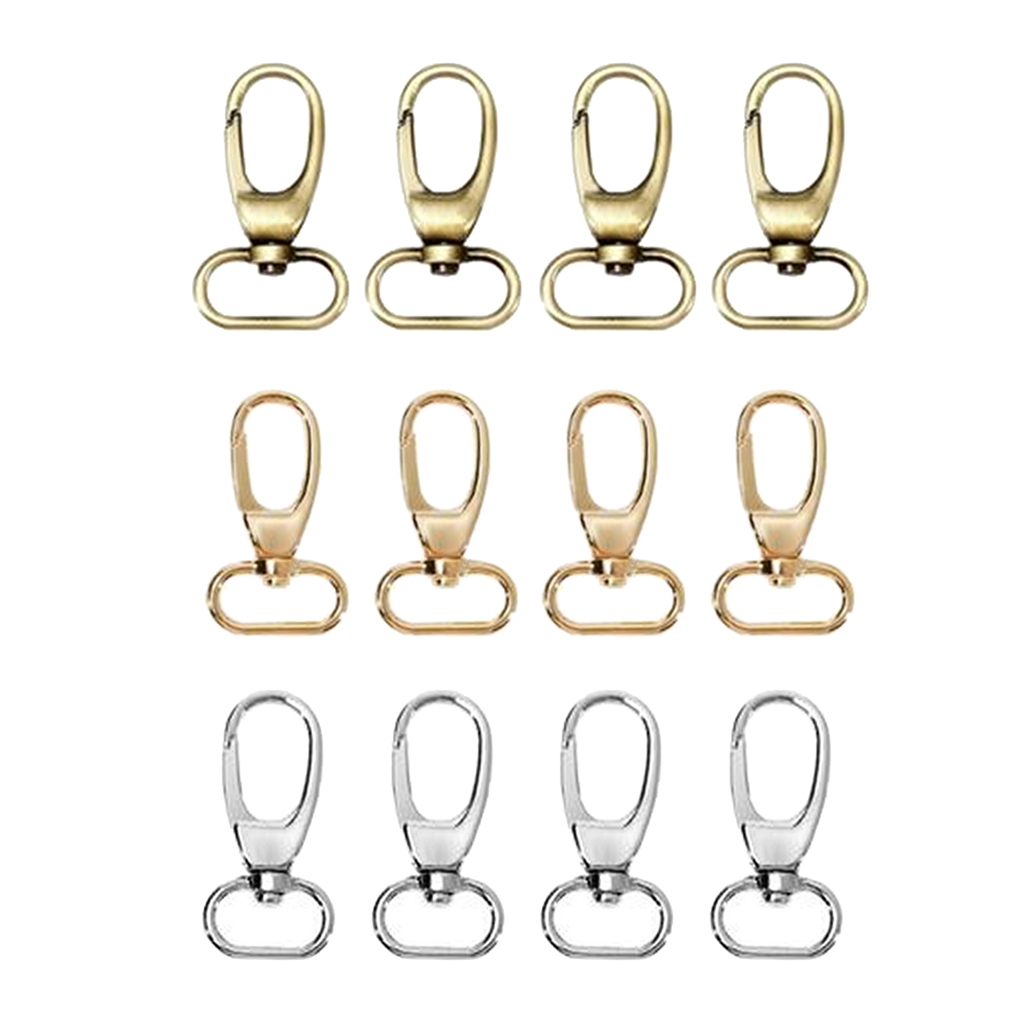 4 pcs Swivel Clasps Lanyard Snap Hook,Metal Swivel Lanyard Snap Hook Lobster Claw Clasp 25mm