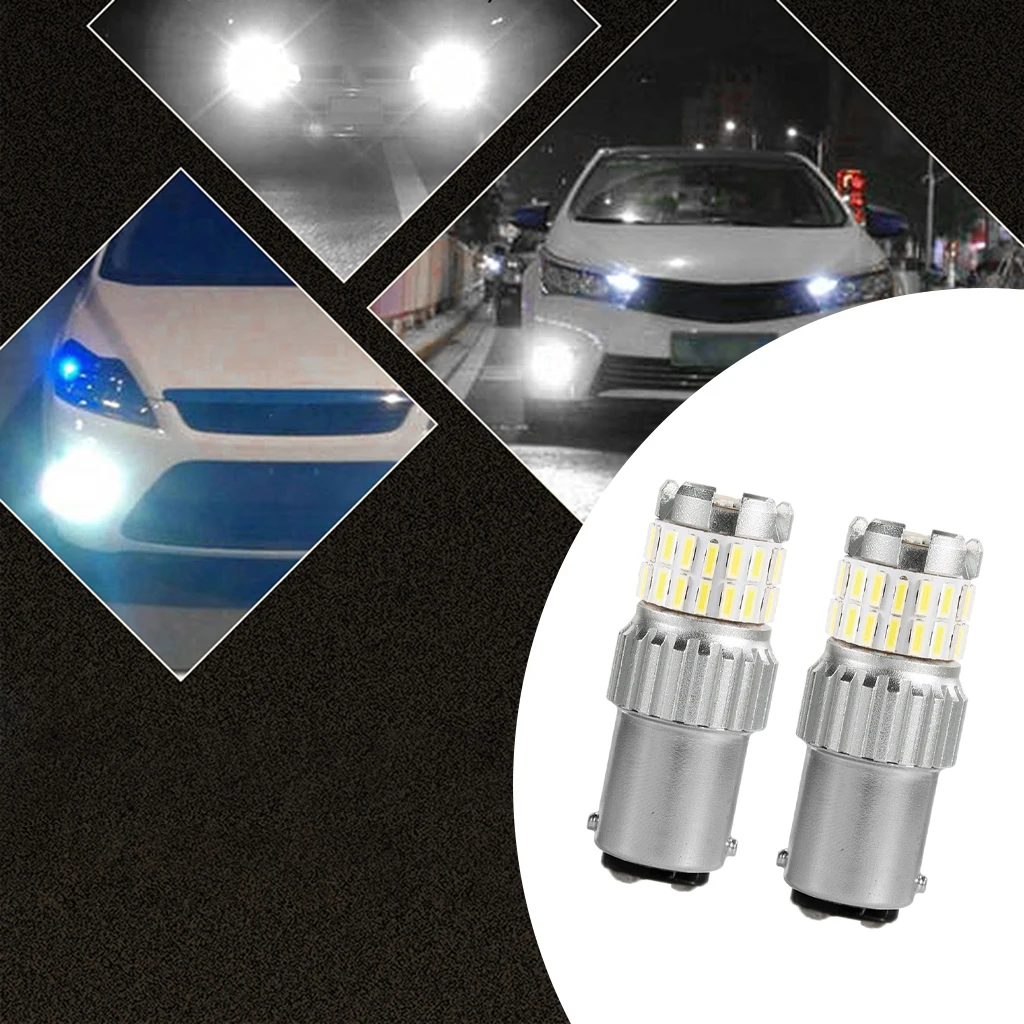 2Pcs Automobile 9-30V Tail Brake Stop Lights LED Bulbs, Aluminum Body, Easy Installation