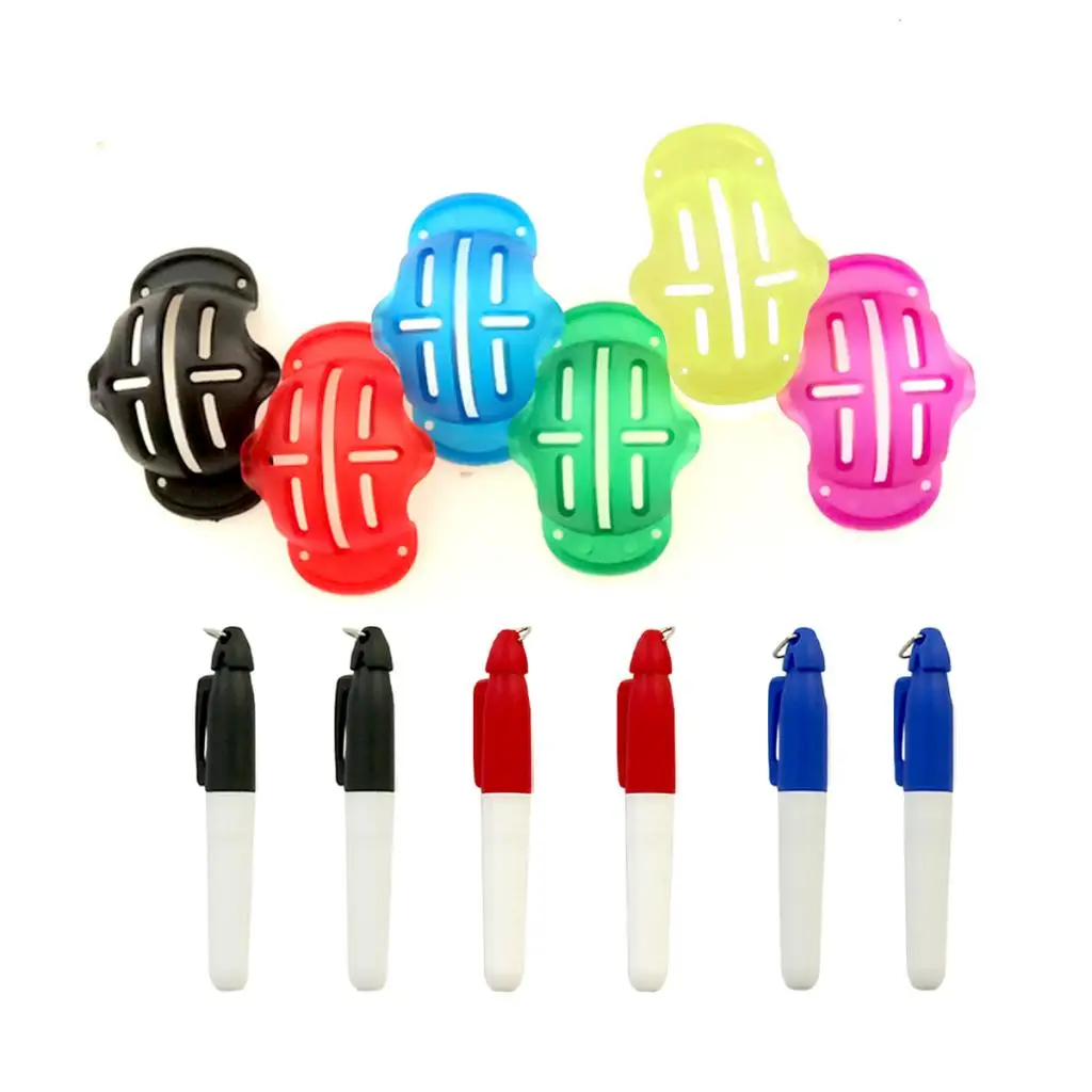 12Pcs Golf Ball Line Marker Stencil Drawer Marker Pens Marking Accessories