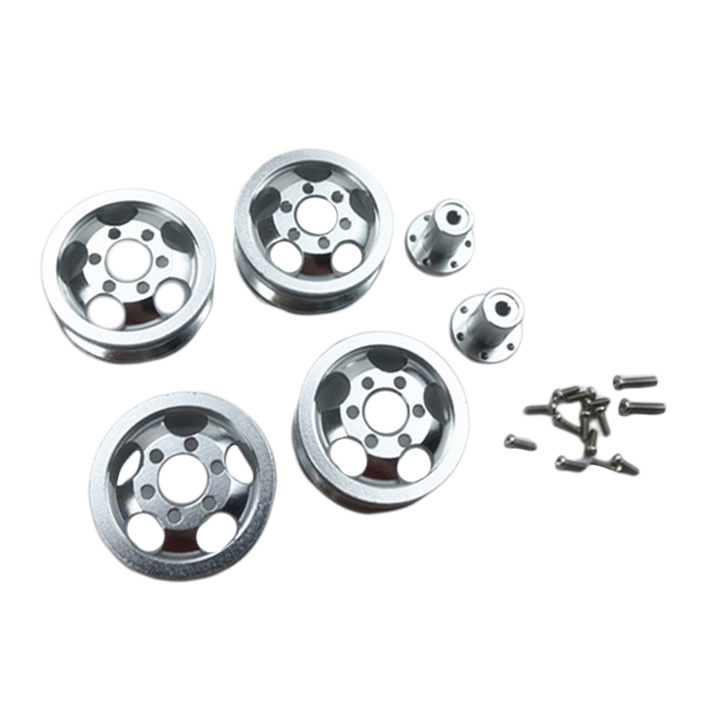 RC Car Metal Wheel Hub For 1/16 Scale  Truck Model Car Parts Silver