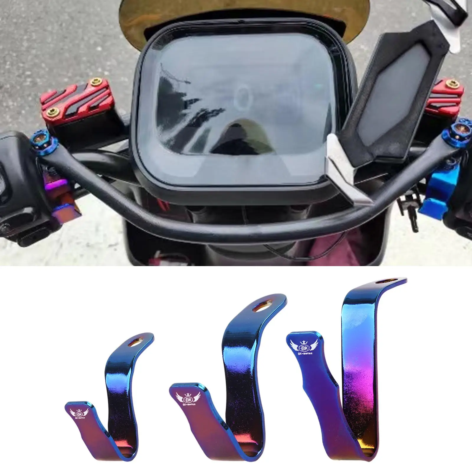 Motorcycle Helmet Rack Colorful Fixed Base Accessories Titanium Alloy Holder Fit for Hat