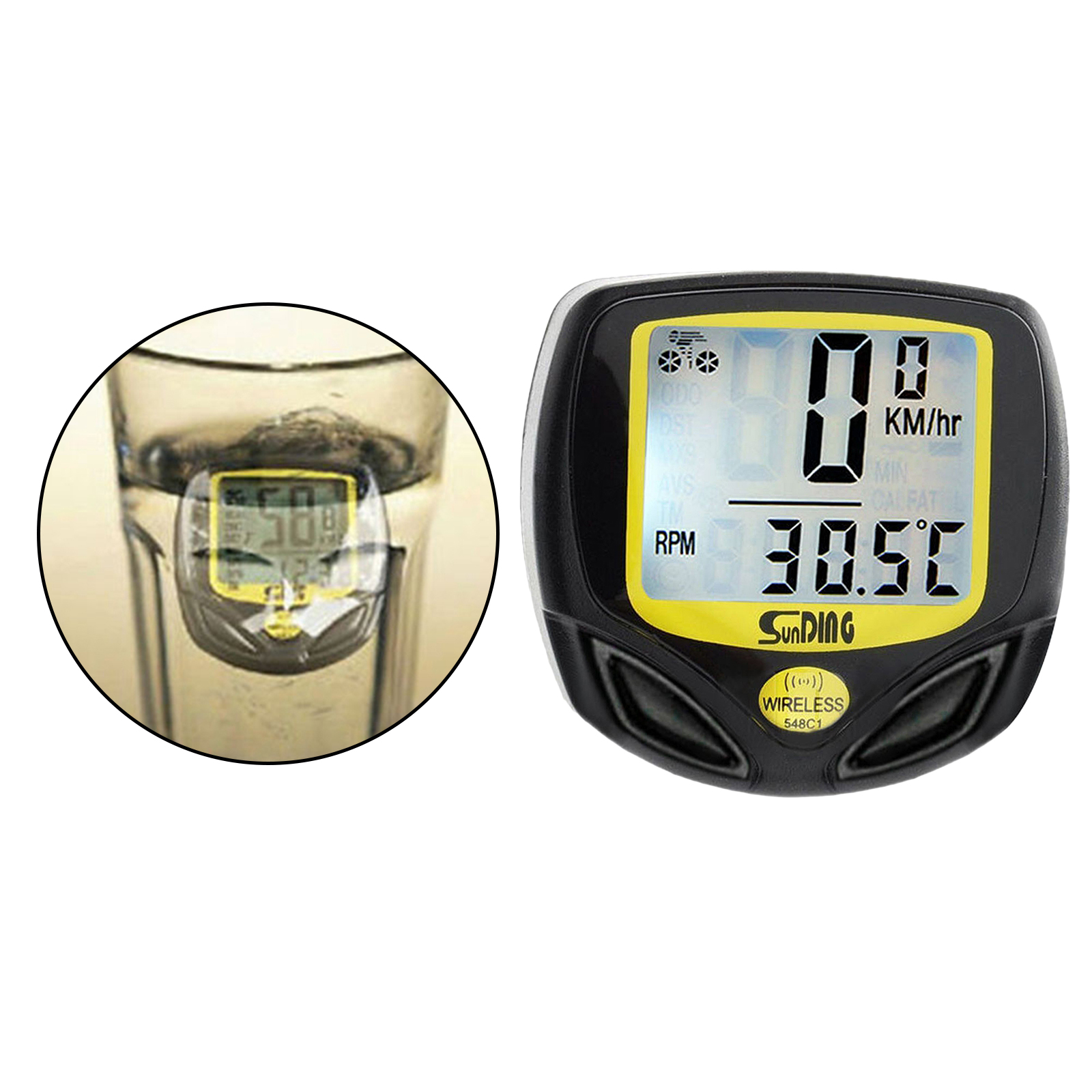 Motor Bike Speedometer Waterproof Wireless Bicycle Computer Cycling Odometer Speed Meter Multi-Function LCD Backlight Display