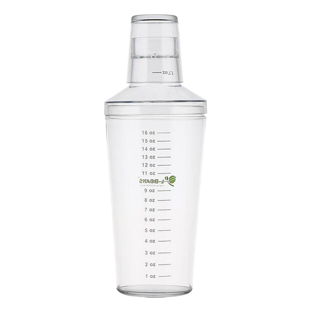 1 piece Plastic Cocktail Shaker Home Bar Martini Shaker Wine Alcohol Mixing Tools Cocktail Jigger/Liquor Mixer, 550ml