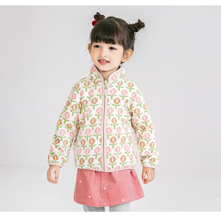 Outerwear & Coats best of sale SVELTE for 2-14 Yrs Girls Fleece Jackets Fashion Printed Blossom Patterns Coats Fall Winter Outerwear Spring Cardigan Clothing thick winter coat